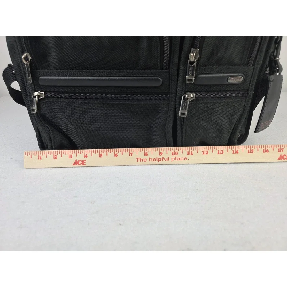 Tumi Alpha Organizer Laptop Briefcase Ballistic Nylon Bag‎ 26141D4 Black *READ*